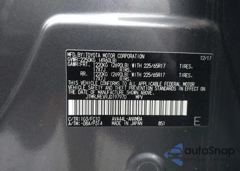 2018 Toyota Rav4 Hybrid Le from USA, damaged, VIN JTMRJREV9JD197970